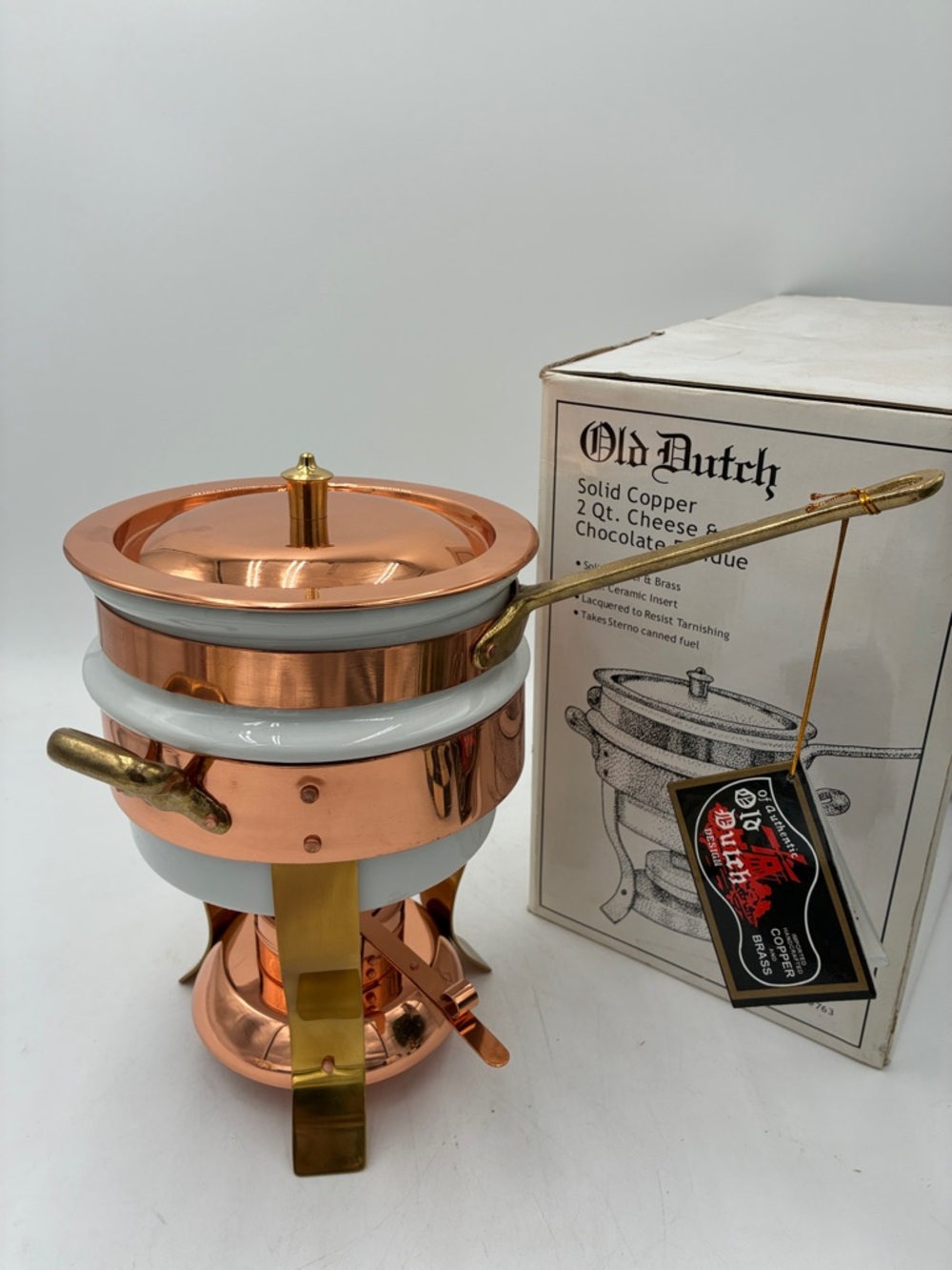 Copper 2 Qt. Cheese & Chocolate Fondue Set